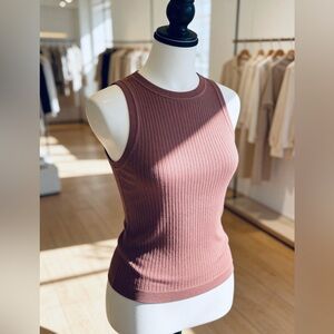 Express Women’s Ribbed Tank Top in Rosé - Small, Like New (Worn Once)